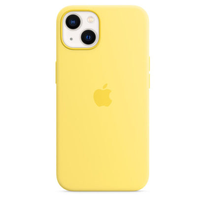 כיסוי סיליקון איכותי לאייפון (צהוב כהה) - iPhone Apple Case Magsafe